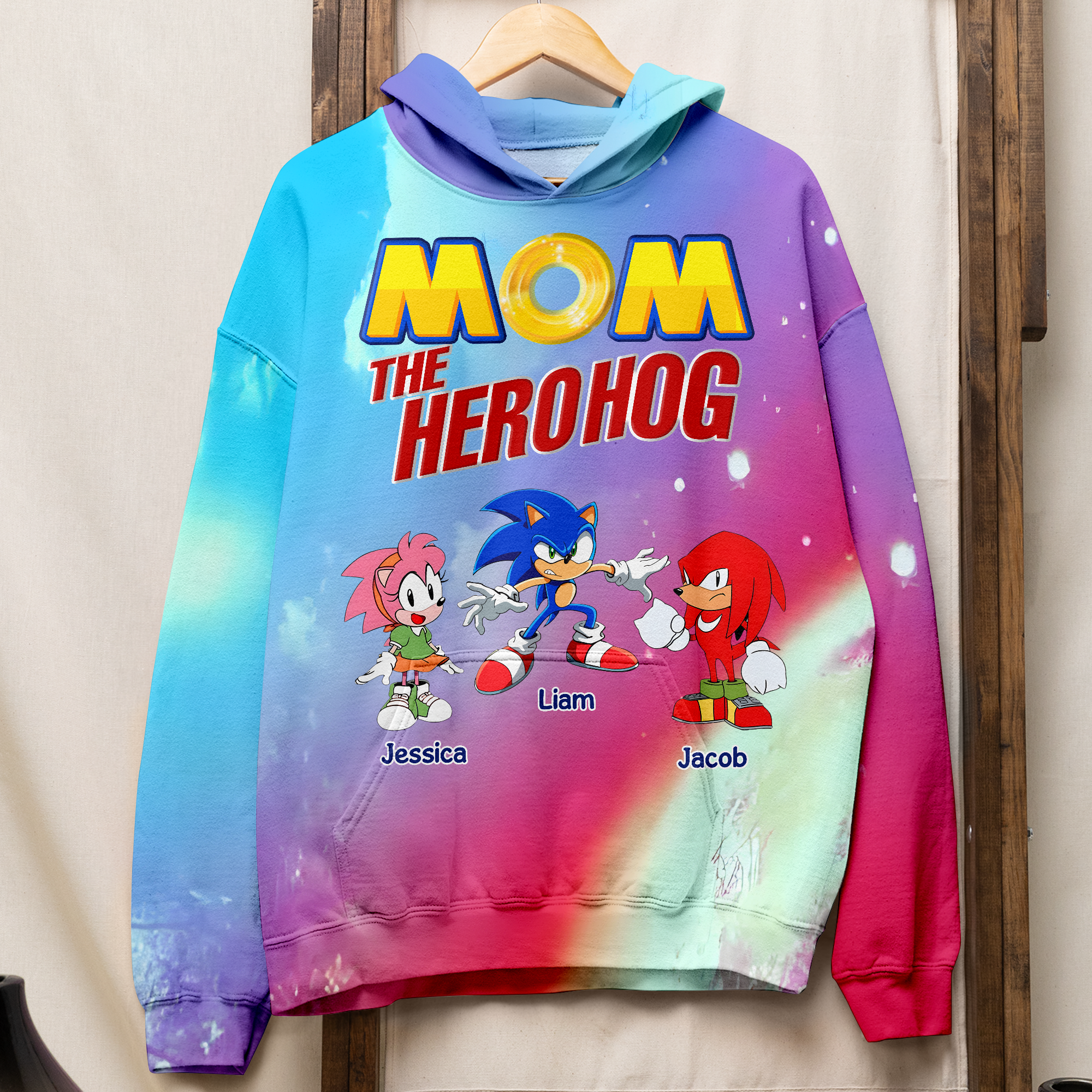 "Mom the Hero" - Personalized 3D Shirt for Moms, Gift for Her AOP Products PopCulturePrints