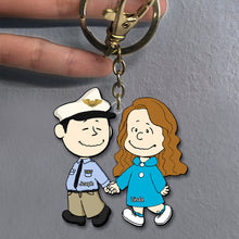 Load image into Gallery viewer, Custom Couple Keychain - Meaningful Personalized Valentine's Day Gifts Keychains PopCulturePrints