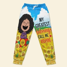 Load image into Gallery viewer, Personalized 'My Greatest Blessings Call Me Mom' Unisex Joggers Shorts and Pants PopCulturePrints