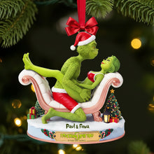 Load image into Gallery viewer, Naughty Green Couple Ornament - Personalized Gift for Couples Ornament PopCulturePrints