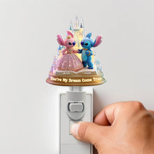 Load image into Gallery viewer, You're My Dream Come True - Personalized Couple Acrylic Night Light Night Light PopCulturePrints