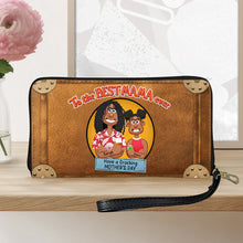 Load image into Gallery viewer, To the BEST MOM Ever - Personalized Twill Faux Leather Wallet - Custom Gift for Mom and Grandma Leather Wallet PopCulturePrints