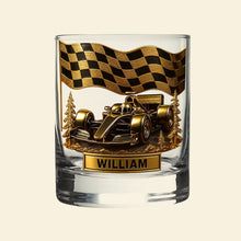 Load image into Gallery viewer, Race Car Whiskey Glass - Personalized Gift for Racing Fans Whiskey Glass PopCulturePrints