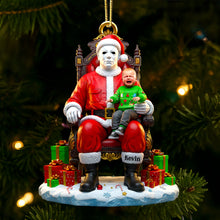 Load image into Gallery viewer, Horror Santa Custom Photo Ornament - Unique Personalized Christmas Gift for Friends, Family & Collectors Ornament PopCulturePrints