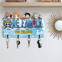 Load image into Gallery viewer, Custom Anime Family Key Hanger - Personalized Name Sign Wood Sign PopCulturePrints