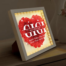 Load image into Gallery viewer, We Love You Mom - Personalized LED Light Flower Shadow Box - Perfect Gift for Mom and Grandma LED Light Flower Shadow Box PopCulturePrints