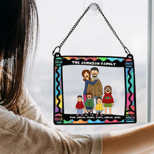 Load image into Gallery viewer, Personalized Cartoon Family Suncatcher Ornament - Custom Gifts for Family Ornament PopCulturePrints