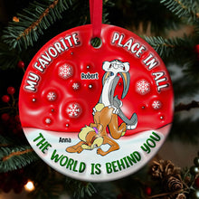Load image into Gallery viewer, Personalized Cartoon Couple Christmas Ornament | Custom Holiday Decor | Valentine's Day Gifts Ornament PopCulturePrints