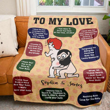 Load image into Gallery viewer, Personalized Love Blanket for Couples - Unique Gift for Your Special Someone Blanket PopCulturePrints