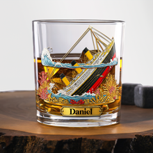 Load image into Gallery viewer, Sail Away with Style: Legendary Ocean Voyage Whiskey Glass - Personalized Gifts for Boat Lovers Whiskey Glass PopCulturePrints