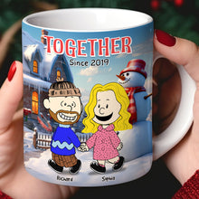 Load image into Gallery viewer, Personalized Couple Coffee Mug - Custom Hand in Hand Design - Valentine's Day Gifts Coffee Mug PopCulturePrints