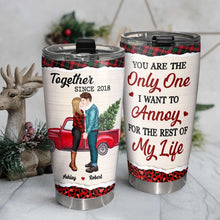 Load image into Gallery viewer, Personalized Kissing Couple Tumbler - Unique Anniversary Gift - Valentine's Day Gifts Tumbler Cup PopCulturePrints