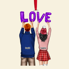 Load image into Gallery viewer, Custom Couple Christmas Ornament - Personalized Love Balloons & Valentine's Day Gifts Ornament PopCulturePrints