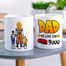 Load image into Gallery viewer, Over 9000 Personalized Dad Mug - Custom Anime Gift Coffee Mug PopCulturePrints
