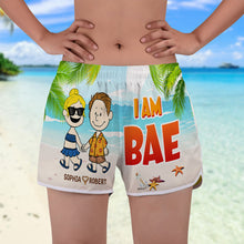 Load image into Gallery viewer, Personalized Couple Beach Shorts - Valentine's Day Gifts - If Lost Return to BAE Shorts and Pants PopCulturePrints