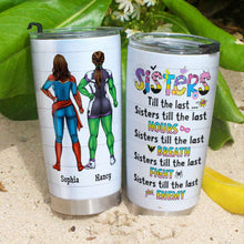 Load image into Gallery viewer, Personalized Superhero Sisters Tumbler Tumbler Cup PopCulturePrints