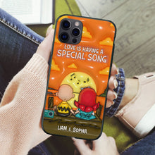 Load image into Gallery viewer, Personalized Cartoon Couple Sunset Phone Case | Custom Names | Valentine's Day Gifts Phone Case PopCulturePrints