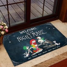 Load image into Gallery viewer, Welcome to Our Nightmare Personalized Family Doormat Doormat PopCulturePrints