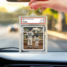 Load image into Gallery viewer, "Scoring You As Our Dad - A Home Run Gift!" - Personalized Acrylic Car Hanger for Dad, Grandpa & Sports Lovers Acrylic Car Hanger PopCulturePrints