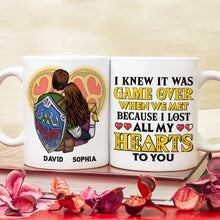 Load image into Gallery viewer, Personalized Gamer Love Couple Mug - Customize Your Names Coffee Mug PopCulturePrints