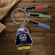 Load image into Gallery viewer, Personalized Father's Day Light Sword Keychain Keychains PopCulturePrints