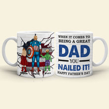 Load image into Gallery viewer, Super Dad Personalized Mug - Custom Father's Day Gift Coffee Mug PopCulturePrints