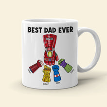 Load image into Gallery viewer, Superhero Dad Personalized Coffee Mug - Best Dad Ever Coffee Mug PopCulturePrints