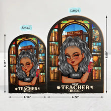 Load image into Gallery viewer, Best Teacher Ever - Personalized Wood Book Ends Wood Book Ends PopCulturePrints