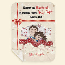 Load image into Gallery viewer, Customized Couple's Christmas Blanket | Perfect Valentine's Day Gifts for Winter Blanket PopCulturePrints