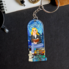Load image into Gallery viewer, Custom Book Lover Keychain - Personalized with Your Name Keychains PopCulturePrints