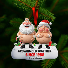 Load image into Gallery viewer, Growing Old Together - Personalized Funny Gift for Couples Ornament PopCulturePrints