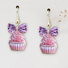 Load image into Gallery viewer, Cute Cupcakes Earrings - Personalized Gifts For Cartoon Lovers Earrings PopCulturePrints
