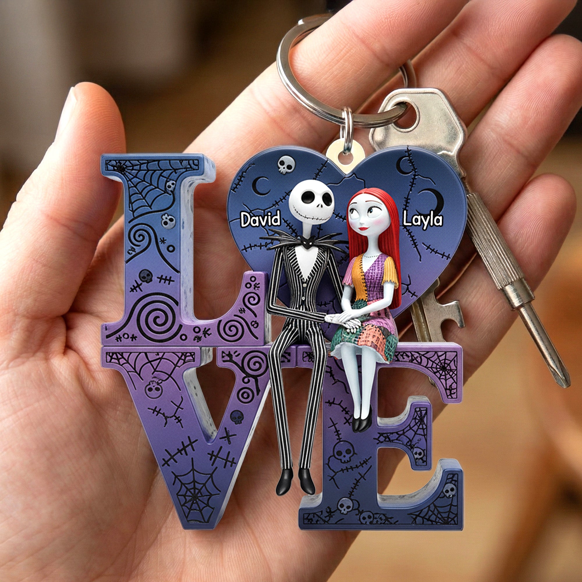Love Story Keychain - Personalized Gifts for Couples Keychains PopCulturePrints