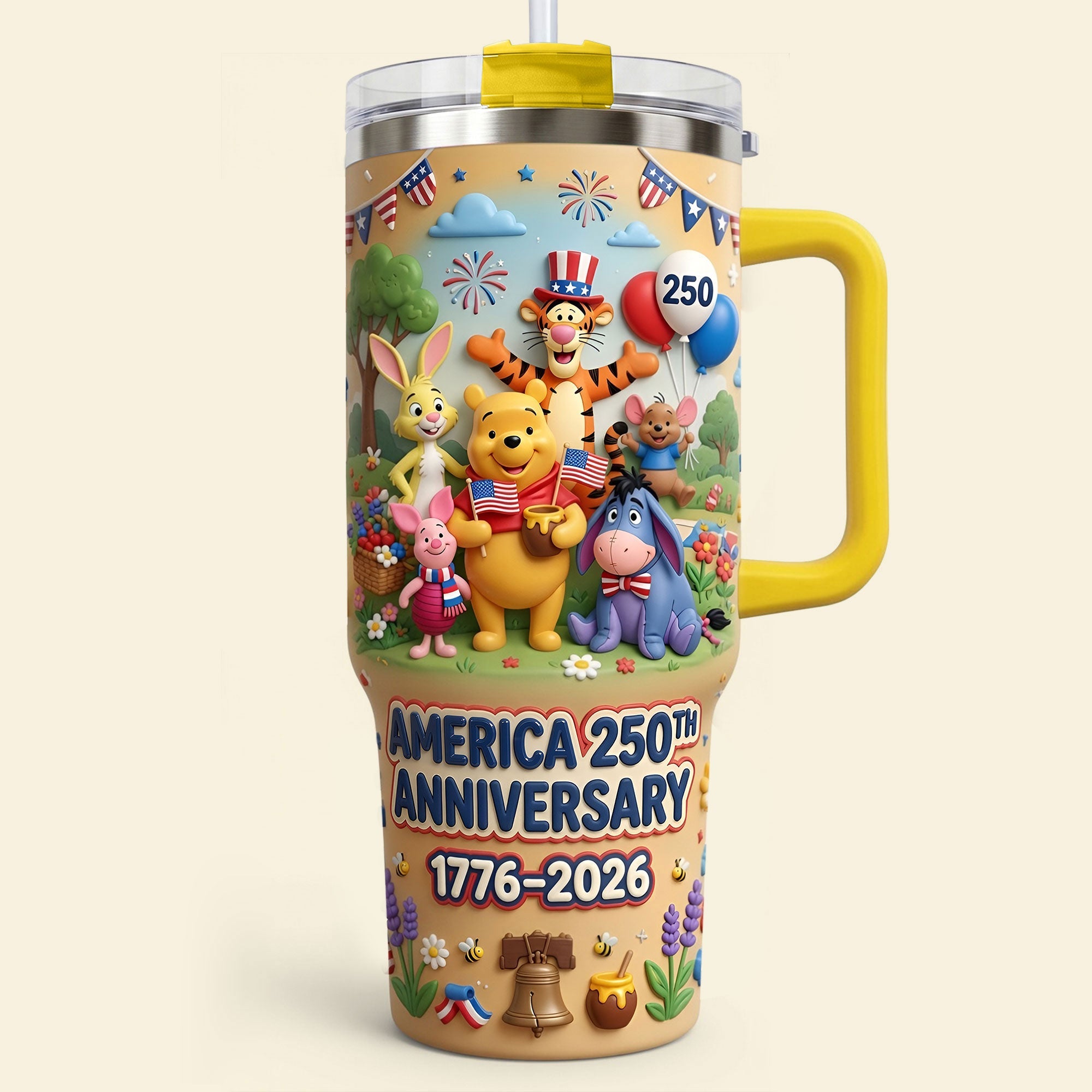 Born To Be Free Tumbler With Handle - Personalized Gifts For Patriots 01TYTI290626 Tumbler Cup PopCulturePrints