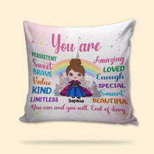 Load image into Gallery viewer, Personalized Inspirational Kids Pillow - Fairy Tale Theme Pillow PopCulturePrints
