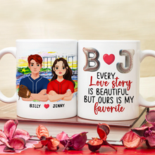 Load image into Gallery viewer, Custom Baseball Couple Mugs - Perfect Valentine’s Day Gifts for Baseball Lovers Coffee Mug PopCulturePrints

