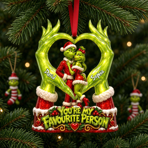 You're My Favourite Person Ornament - Personalized Christmas Gift for Couples Ornament PopCulturePrints
