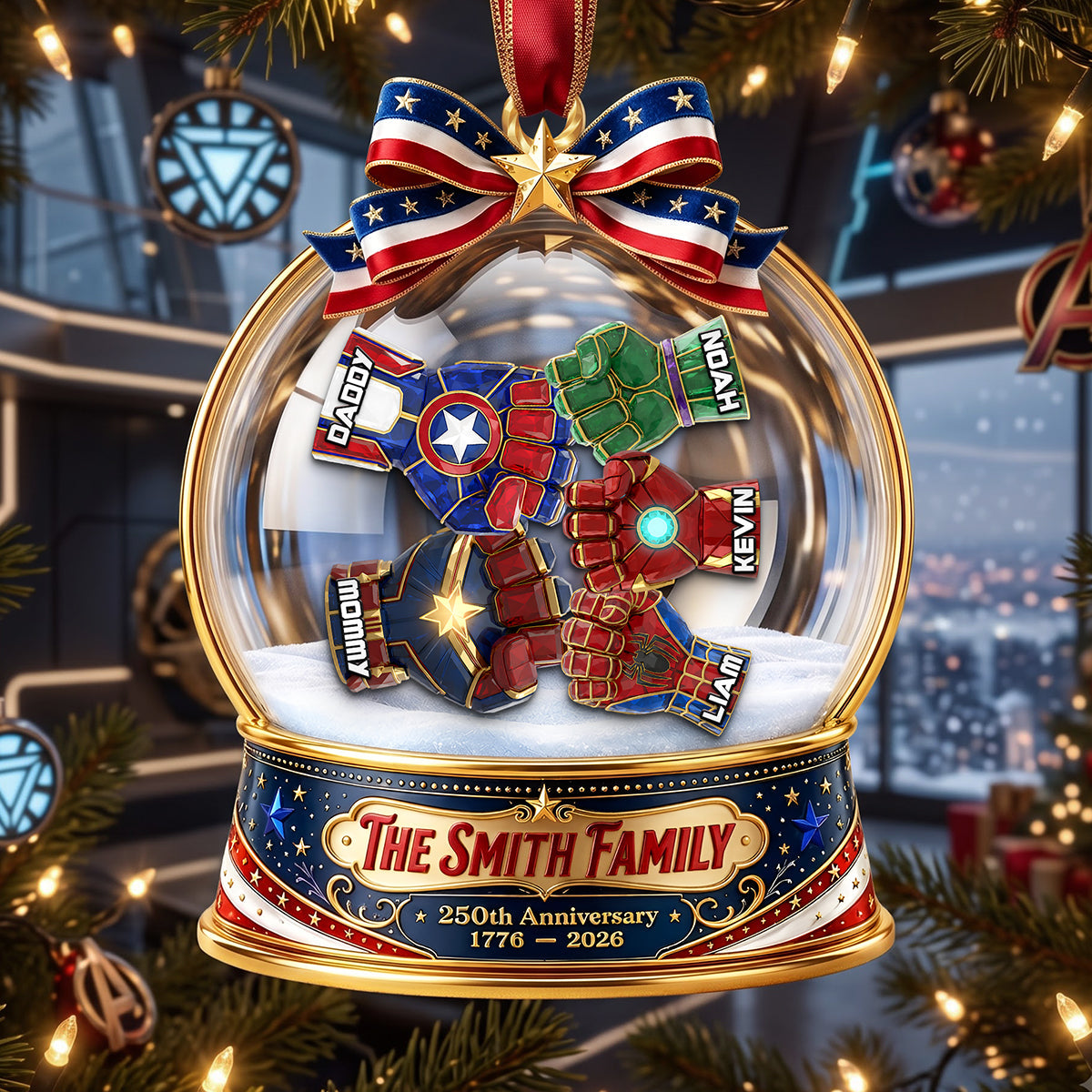 “Celebrate Family with Personalized Joy!” - First Bump Christmas Ornament, Custom Gift for Parents and Families Ornament PopCulturePrints