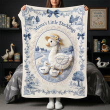 Load image into Gallery viewer, Mama's Little Ducklings Blanket - Heartwarming Personalized Gift for Mom and Grandma Blanket PopCulturePrints
