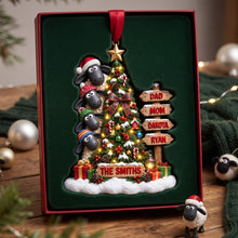 Load image into Gallery viewer, “Celebrate Family Joy with Our Lovely Sheep Family Ornament” - Personalized Christmas Gift for Family
