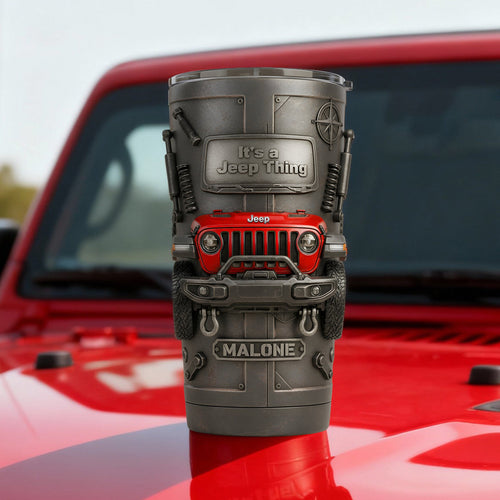 Adventure Awaits: It's a Jeep Thing - Personalized Travel Tumbler for Off-road Enthusiasts Tumbler Cup PopCulturePrints