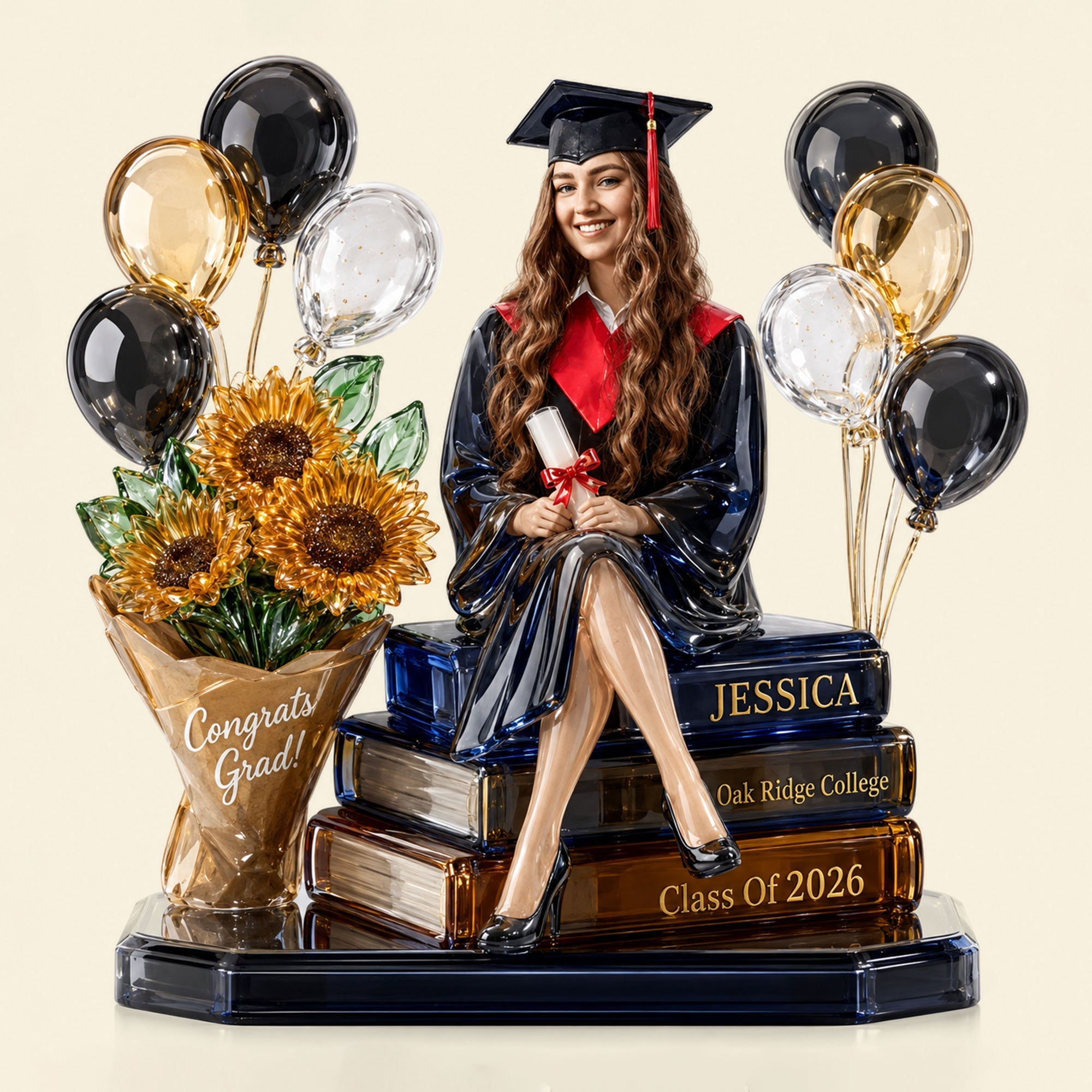 Celebrate Success with Personalized Graduation Memory Acrylic Plaque - Custom Photo Gift for Graduates Shaped Plaques PopCulturePrints