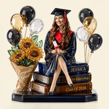 Load image into Gallery viewer, Celebrate Success with Personalized Graduation Memory Acrylic Plaque - Custom Photo Gift for Graduates Shaped Plaques PopCulturePrints
