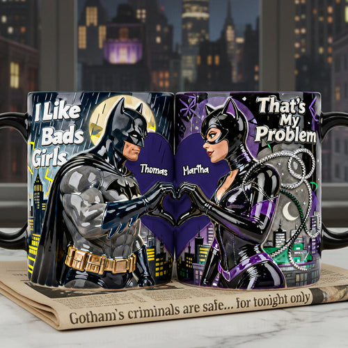 Embrace Your Inner Heroes - Shadow Couple Set Accent Mug | Personalized Gifts for Couples Coffee Mug PopCulturePrints