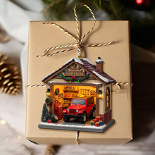 Load image into Gallery viewer, “The Perfect Garage for Every Off-Road Lover” - Off Road Car Garage Miniature Ornament - Personalized Gift for Anyone Who Loves Adventure Ornament PopCulturePrints
