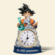 Load image into Gallery viewer, It's 420 Somewhere - Personalized Anime Desk Clock for Weed Lovers Clock Plaques PopCulturePrints

