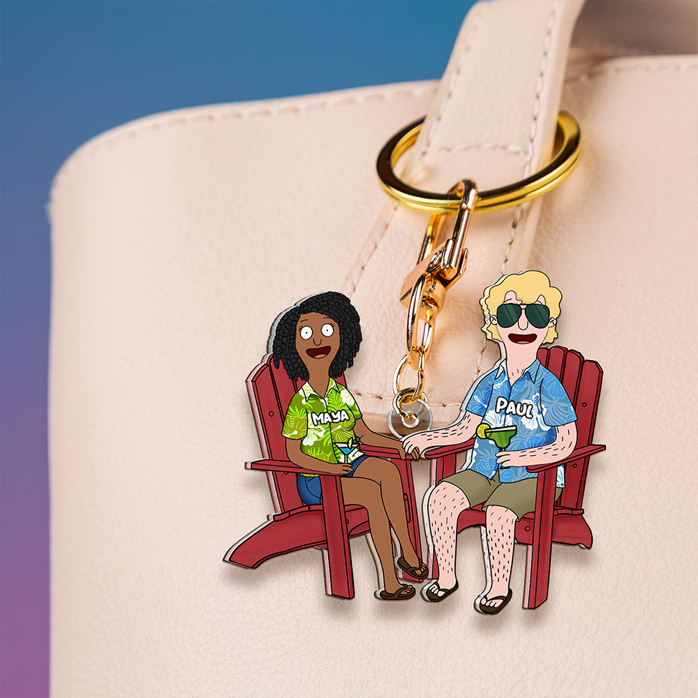 Personalized Couple Keychain - Unique Valentine's Day Gifts for Lovers Keychains PopCulturePrints