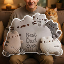 Load image into Gallery viewer, "Best Dad Ever" - Custom Shape Pillow - Personalized Gift for Dad, Grandpa, and More Pillow PopCulturePrints
