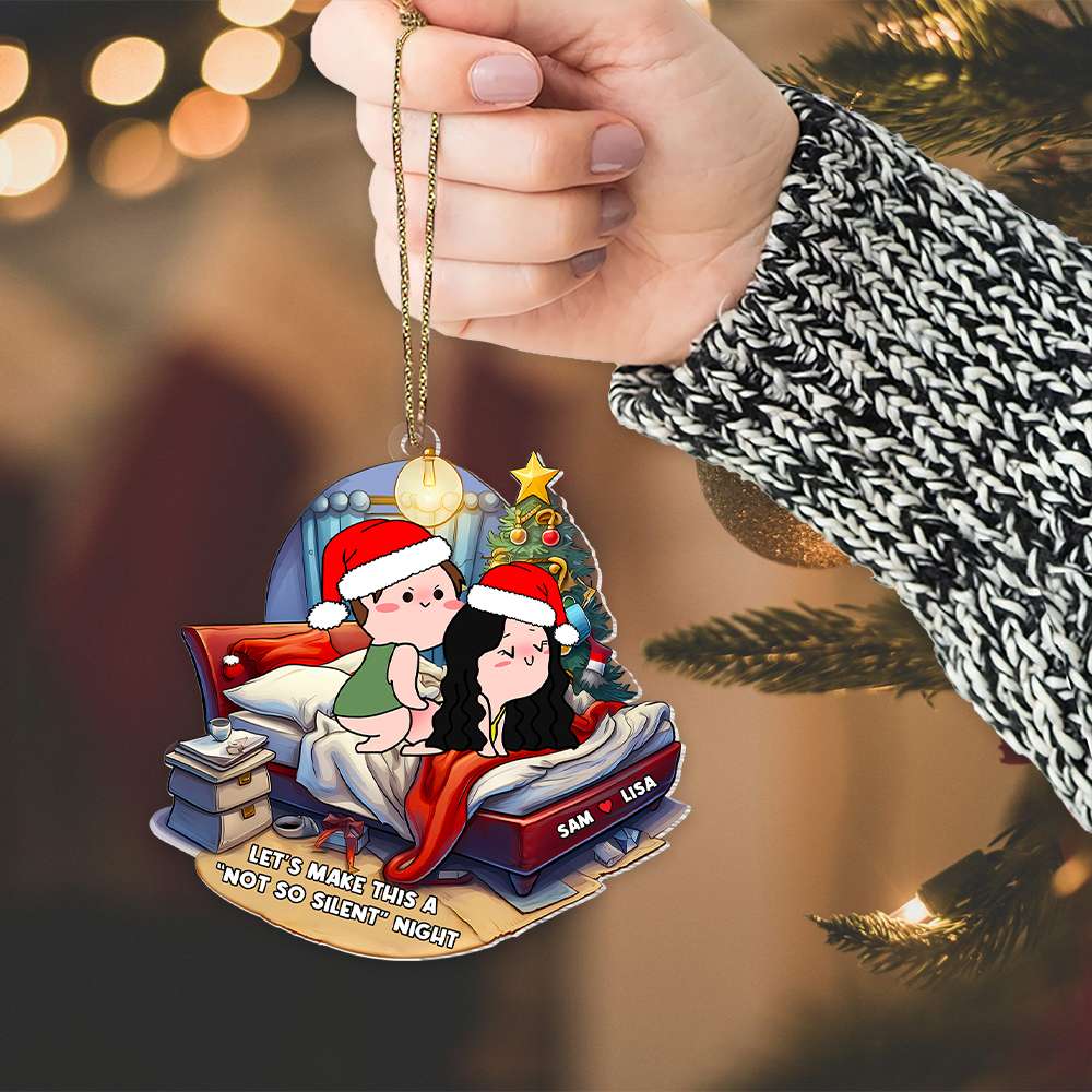 Personalized Naughty Christmas Ornament for Couples | Fun Festive Decor | Valentine's Day Gifts Ornament PopCulturePrints