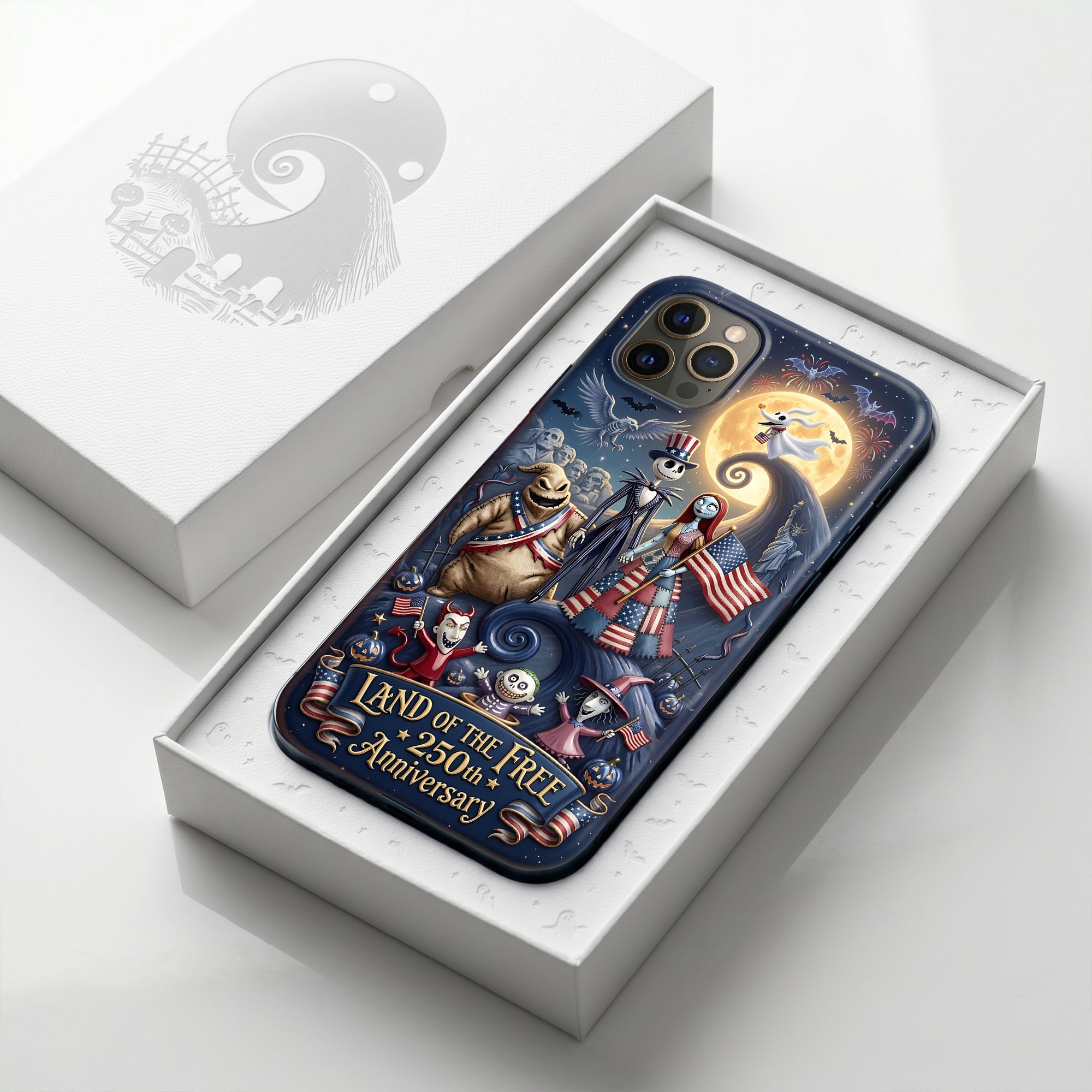 “Celebrate Freedom! Unique, Personalized Land Of the Free Phone Case - A Custom Gift for Everyone”